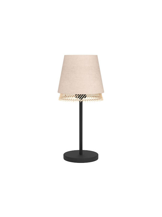 Eglo Metal Table Lamp for Socket E27 with Beige Shade and Base