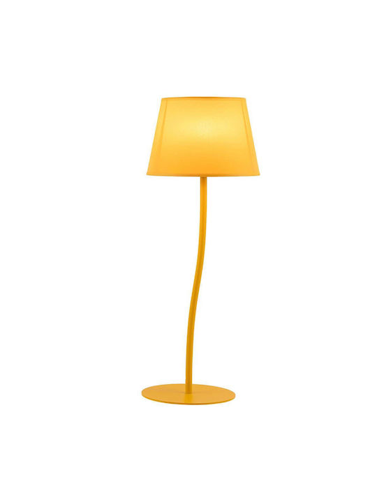TK Lighting Fabric Table Lamp for Socket E27 with Yellow Shade and Base