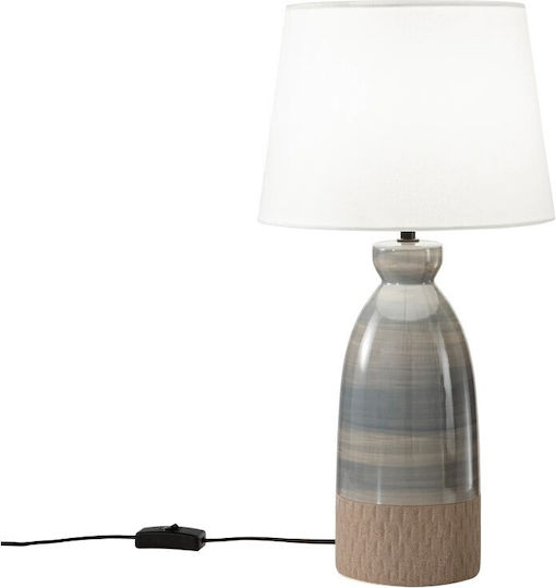 Lampa de masă Navajo din ceramică cu abajur din material textil I-navajo-l Fan Europe Ø25cm
