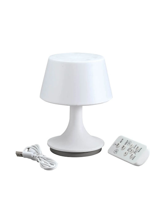 Lightex Lampă de masă LED cu Abajur Alb și Bază
