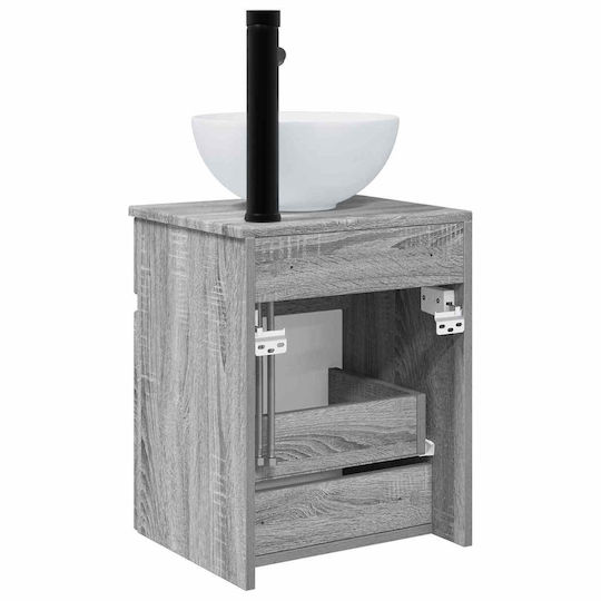 vidaXL Vanity Unit with Sink M39xD35xH63cm Gray