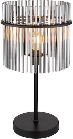 Globo Lighting Μεταλλικό Πορτατίφ για Ντουί E27 με Μαύρο Καπέλο και Βάση