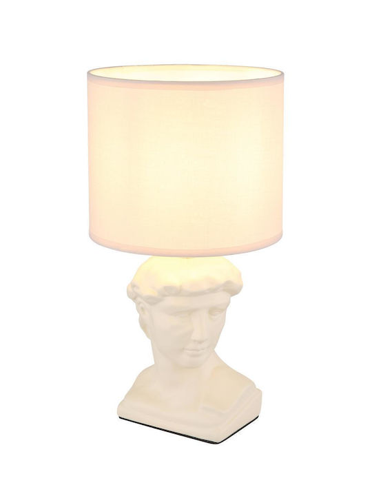 Globo Lighting Πλαστικό Πορτατίφ για Ντουί E14 με Λευκό Καπέλο και Βάση