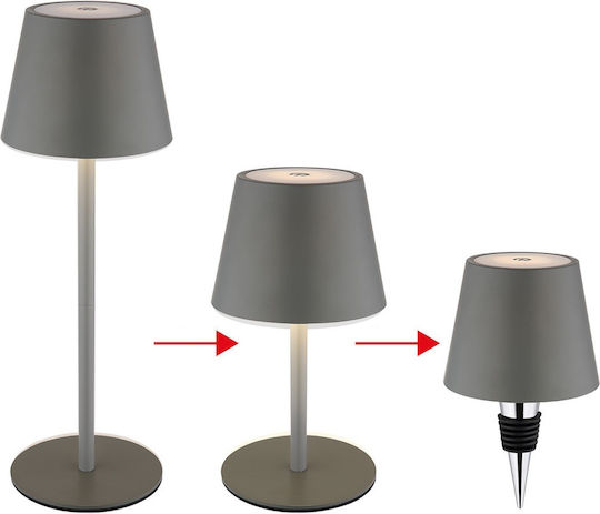 Globo Lighting Πορτατίφ με Γκρι Καπέλο και Βάση Globo Lighting Πορτατίφ με Γκρι Καπέλο και Βάση