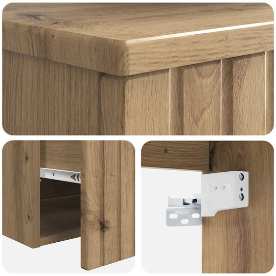 vidaXL Vanity Unit with Sink M39xD35xH63cm Brown