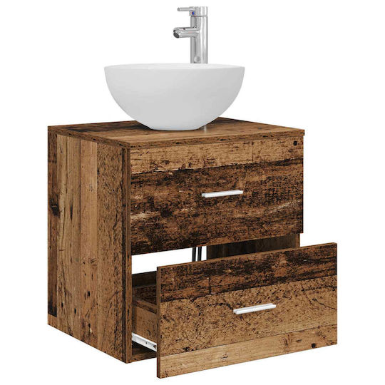 vidaXL Bathroom Vanity Unit with Sink L49.5xW35xH63cm Brown