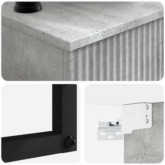 vidaXL Плот за Баня със Смесител 40x35x39 см Сив vidaXL Плот за Баня със Смесител 40x35x39 см Сив