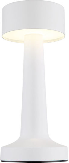 Globo Lighting Πορτατίφ με Λευκό Καπέλο και Βάση