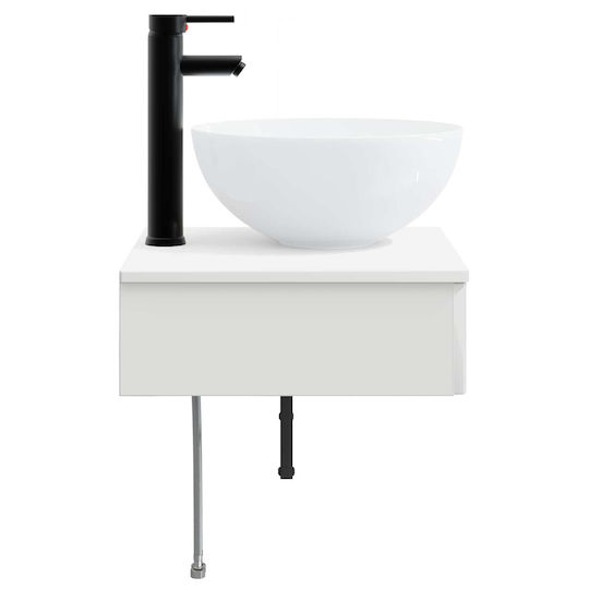 vidaXL Плот с Мивка М40xШ41xВ40.5cm Бял