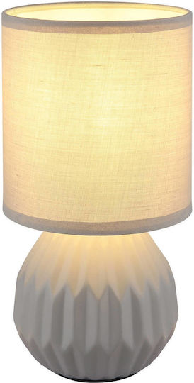 Globo Lighting Πορτατίφ με Γκρι Καπέλο και Βάση Globo Lighting Πορτατίφ με Γκρι Καπέλο και Βάση