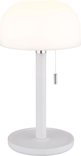 Globo Lighting Πορτατίφ με Λευκό Καπέλο και Βάση