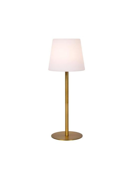 Lucide Lightning Tyon Table Lamp LED with Gold Shade and Base