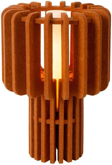 Lucide Lightning Rollo Μεταλλικό Πορτατίφ για Ντουί E27 με Καφέ Καπέλο και Βάση Lucide Lightning Rollo Μεταλλικό Πορτατίφ για Ντουί E27 με Καφέ Καπέλο και Βάση