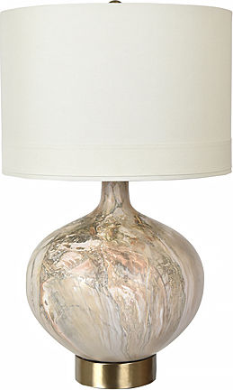 Ceramică Lampă de masă cu Abajur Gri și Bază