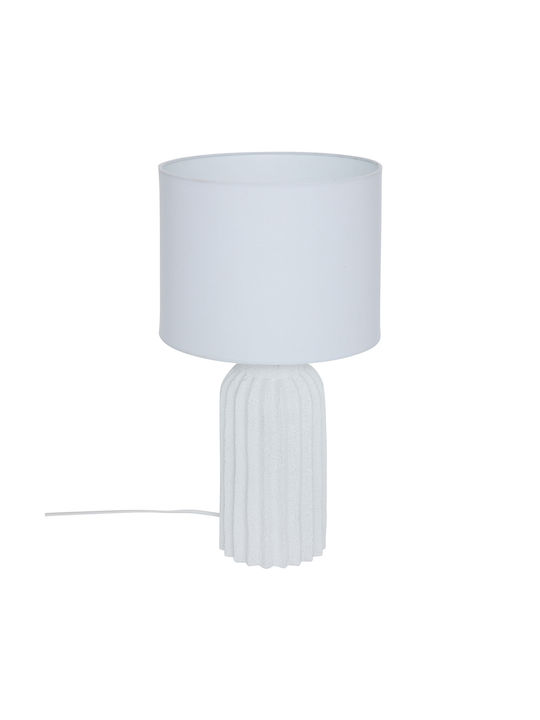Atmosphera Table Lamp with White Shade and Base