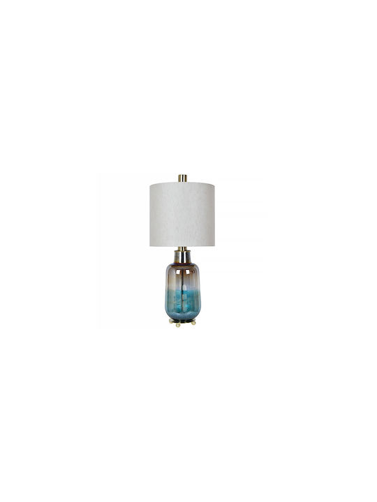 Glass Table Lamp Vega Iridescent 1440 27x27x50h
