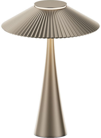 VK Lighting Μεταλλικό Πορτατίφ LED με Χρυσό Καπέλο και Βάση