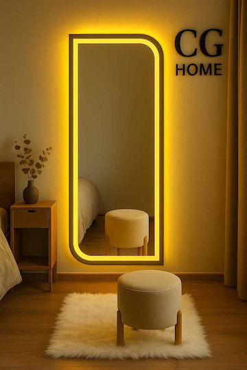 SteweHome STE-021178-P21178 Καθρέπτης Ολόσωμος Γκρι & LED Φωτισμό 120x120cm SteweHome STE-021178-P21178 Καθρέπτης Ολόσωμος Γκρι & LED Φωτισμό 120x120cm