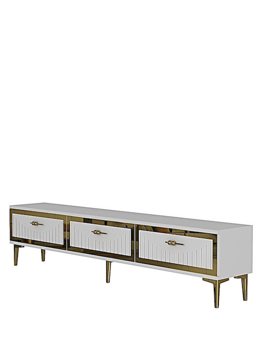 Έπιπλο Τηλεόρασης Χρυσό Μ180xΠ30xΥ41cm