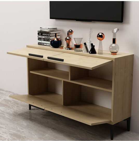 Floor-Standing Yellow TV Stand 120x30x15 cm