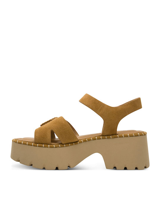 Damen Sandalen Leder Tabac Braun
