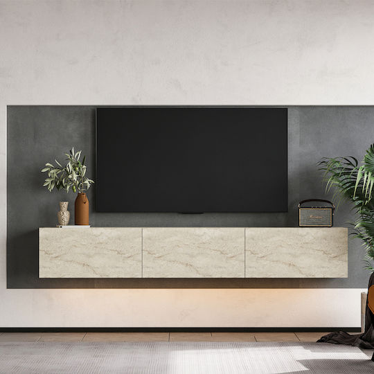TV-Ständer Wandmontage mit LED-Beleuchtung Mehrfarbig 180x30x29cm TV-Ständer Wandmontage mit LED-Beleuchtung Mehrfarbig 180x30x29cm
