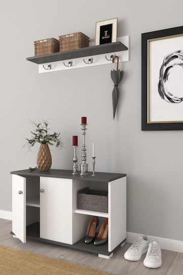 Έπιπλο Τηλεόρασης Γκρι Μ90xΠ51xΥ51cm
