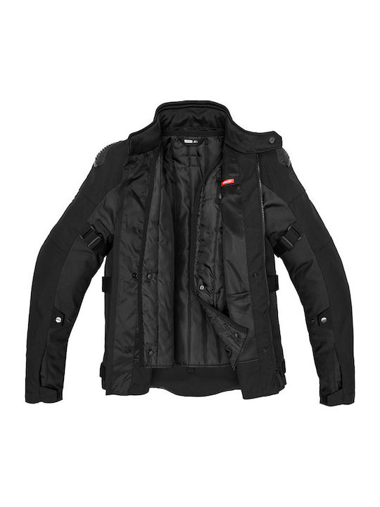 Spidi Χειμερινό Ανδρικό Μπουφάν Μηχανής Cordura Αδιάβροχο Μαύρο
