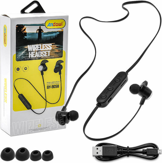 Andowl QY-9058 In-ear Bluetooth Handsfree Ακουστικά Μαύρα