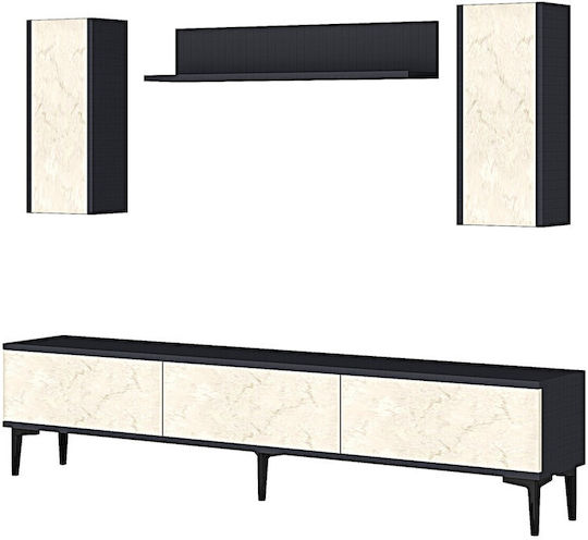 TV-Ständer Weiß M180xT30xH41cm SteweHome