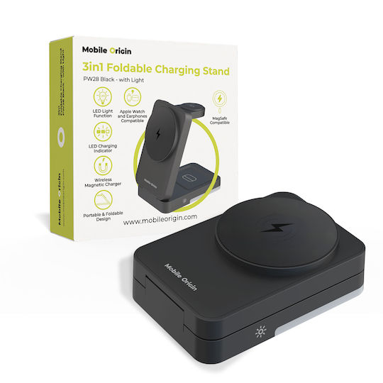 Mobile Origin Wireless Charger (Qi Pad) 15W Black (PW28)
