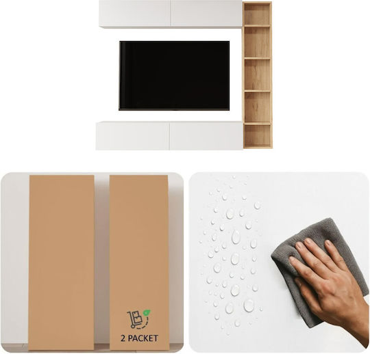 Έπιπλο TV Επιτοίχιο Σκανδιναβική 169x26x144εκ.