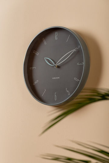 Karlsson Silent Metal Blue Wall Clock Ø40cm