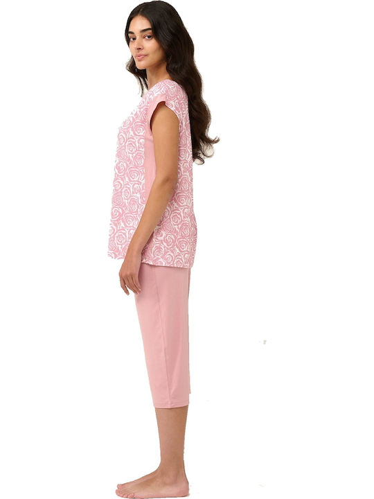 Vamp Winter Damen Pyjama-Set Rosa