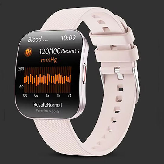 U17 Aluminium 40mm Smartwatch με Παλμογράφο (Ροζ Χρυσό)