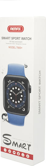 Remax T600+ 42mm Smartwatch with Heart Rate Monitor (Blue)