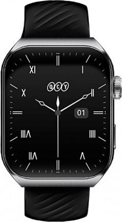 QCY GS S5 Aluminium 50mm Smartwatch with Heart Rate Monitor (Frost Gray)