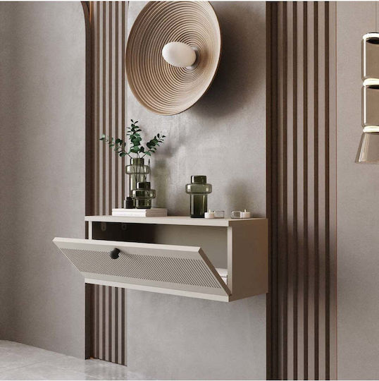 Wooden Console Beige L69xW24xH26cm