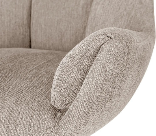 Odette Scaun De Relaxare Rotativ Crem 81x73x89cm