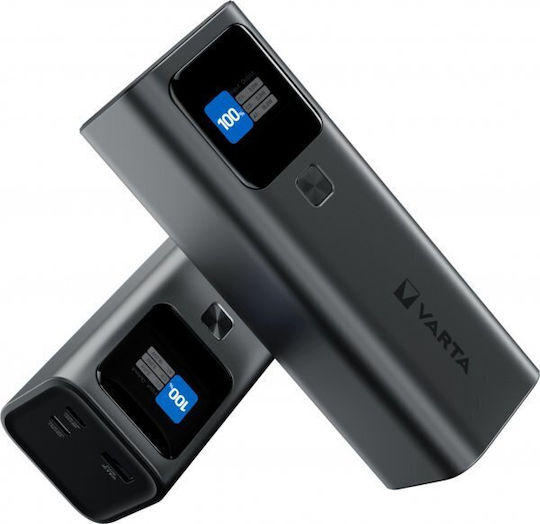 Varta Power Bank 27000mAh 140W με Θύρα USB-A και Θύρα USB-C Power Delivery Μαύρο