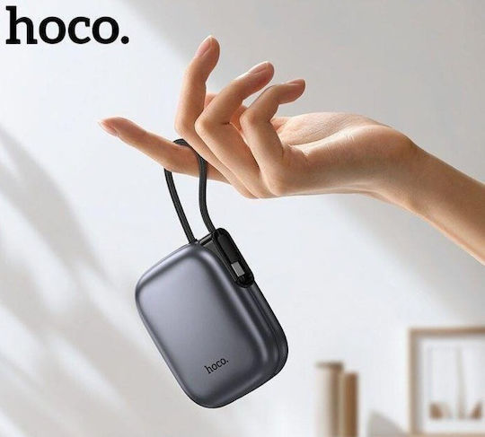 Hoco Q49 Power Bank 10000mAh με Θύρα USB-C Γκρι
