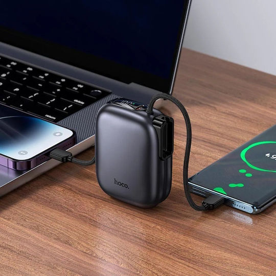 Hoco Q49 Power Bank 10000mAh με Θύρα USB-C Γκρι
