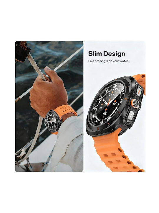 Samsung Galaxy Watch Ultra Ultra 2025 Xdfind Scale Frame Pc Hollow Watch Cover Transparent + White Xdfind