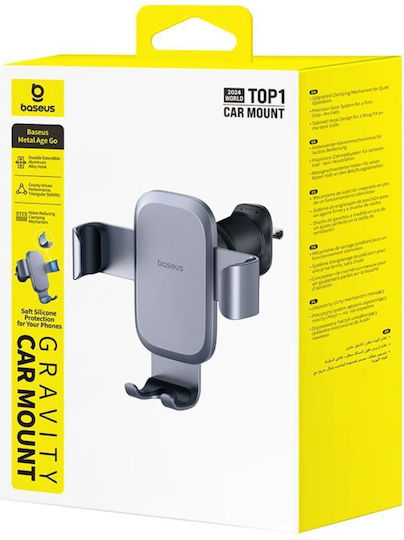 Baseus Car Mobile Mount with Adjustable Hooks Grey