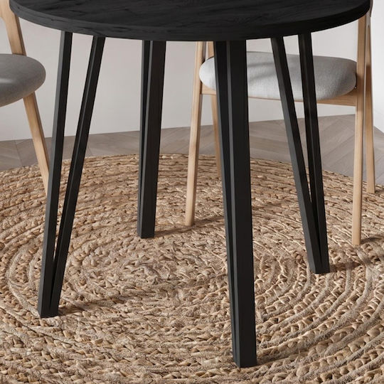 Xana Esszimmer-Tisch Holz Schwarz Holz 90x90x77,5cm