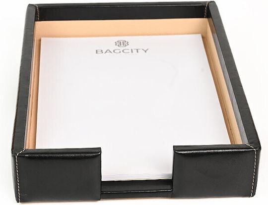 Bagcity Σετ Γραφείου Μαύρο 8 Τεμαχίων Σουμέν Καπάκι 60 X 40 Γνήσιο Φυτικό Δέρμα 30spd04 3004-01