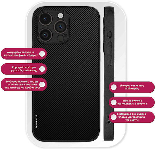 Sonique Carbon Series Handyhülle Für Motorola Edge 60 Neo 5G Schwarz