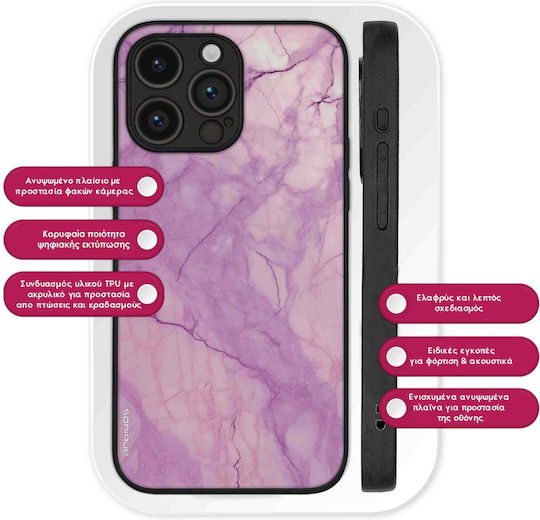 Sonique Marble Series Case Motorola Moto G57 Power 5G Moto G67 Power 5G Violet