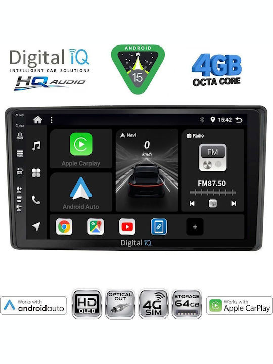 Digital IQ Car Audio System for Toyota Highlander 2014-2019 Bluetooth USB WiFi GPS Apple CarPlay Android Auto with 10" Touch Screen