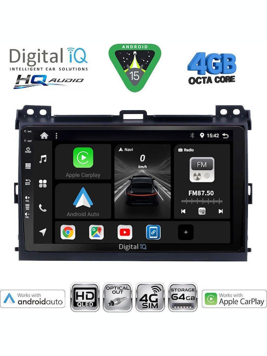 Digital IQ Car Audio System for Toyota Hilux 2005-2016 with A/C Bluetooth USB WiFi GPS Apple CarPlay Android Auto with 9" Touch Screen